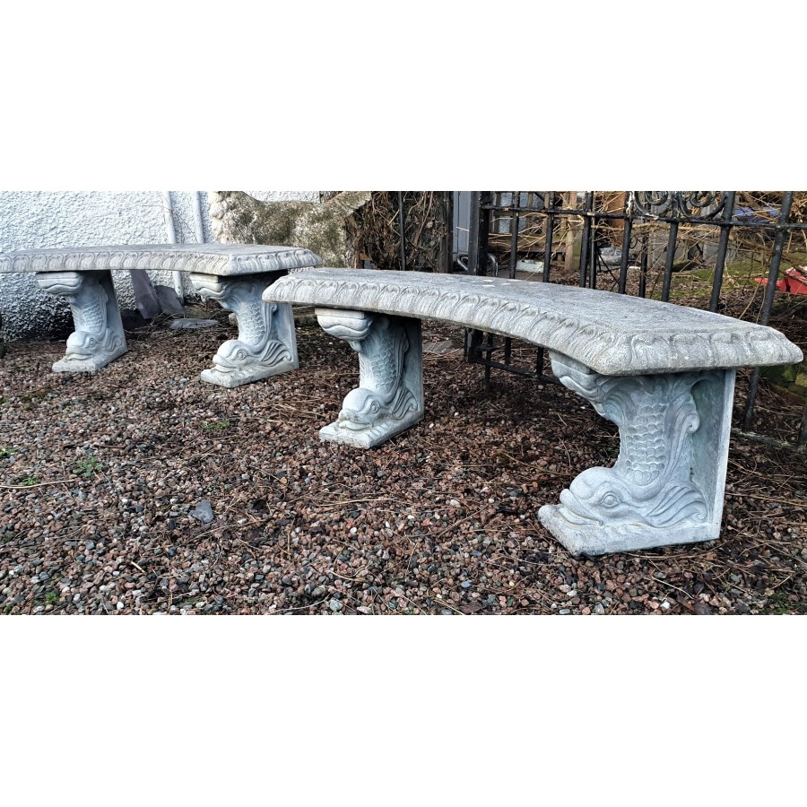 Dolphin Bench Pair